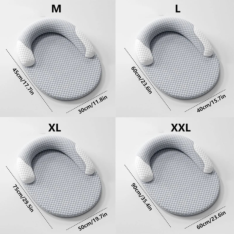 Summer Ice Silk Cooling Dog Bed Oval Breathable Heat Dissipation