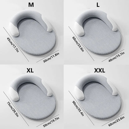 Summer Ice Silk Cooling Dog Bed Oval Breathable Heat Dissipation