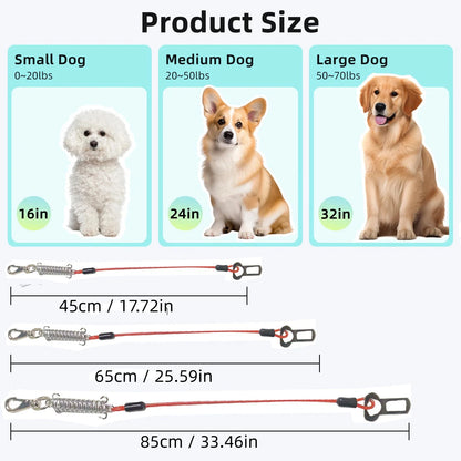 Chew-Proof Pet Car Safety Belt Dog Car Harness Shock Absorber