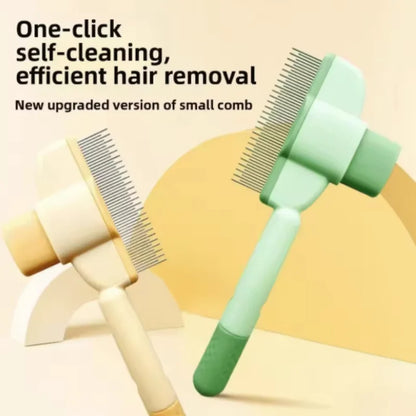 Self-Cleaning One-Button Dog Comb Pet Hair Remover