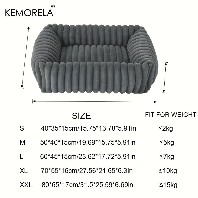 Orthopedic Plush Dog Bed - Mattress with High Resilience Support