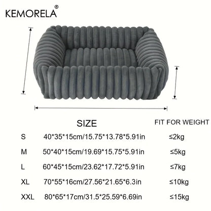 Orthopedic Plush Dog Bed - Mattress with High Resilience Support