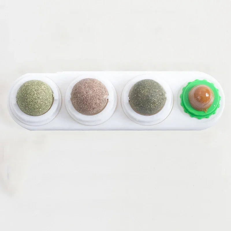4 in 1 Rotating Catnip Silver Vine Ball Teeth Cleaning