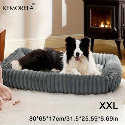Orthopedic Plush Dog Bed - Mattress with High Resilience Support