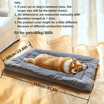 Oversized Plush Dog & Cat Bed, Sofa Crate Pad,