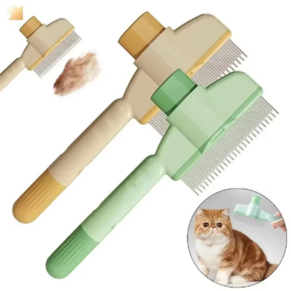 Self-Cleaning One-Button Dog Comb Pet Hair Remover