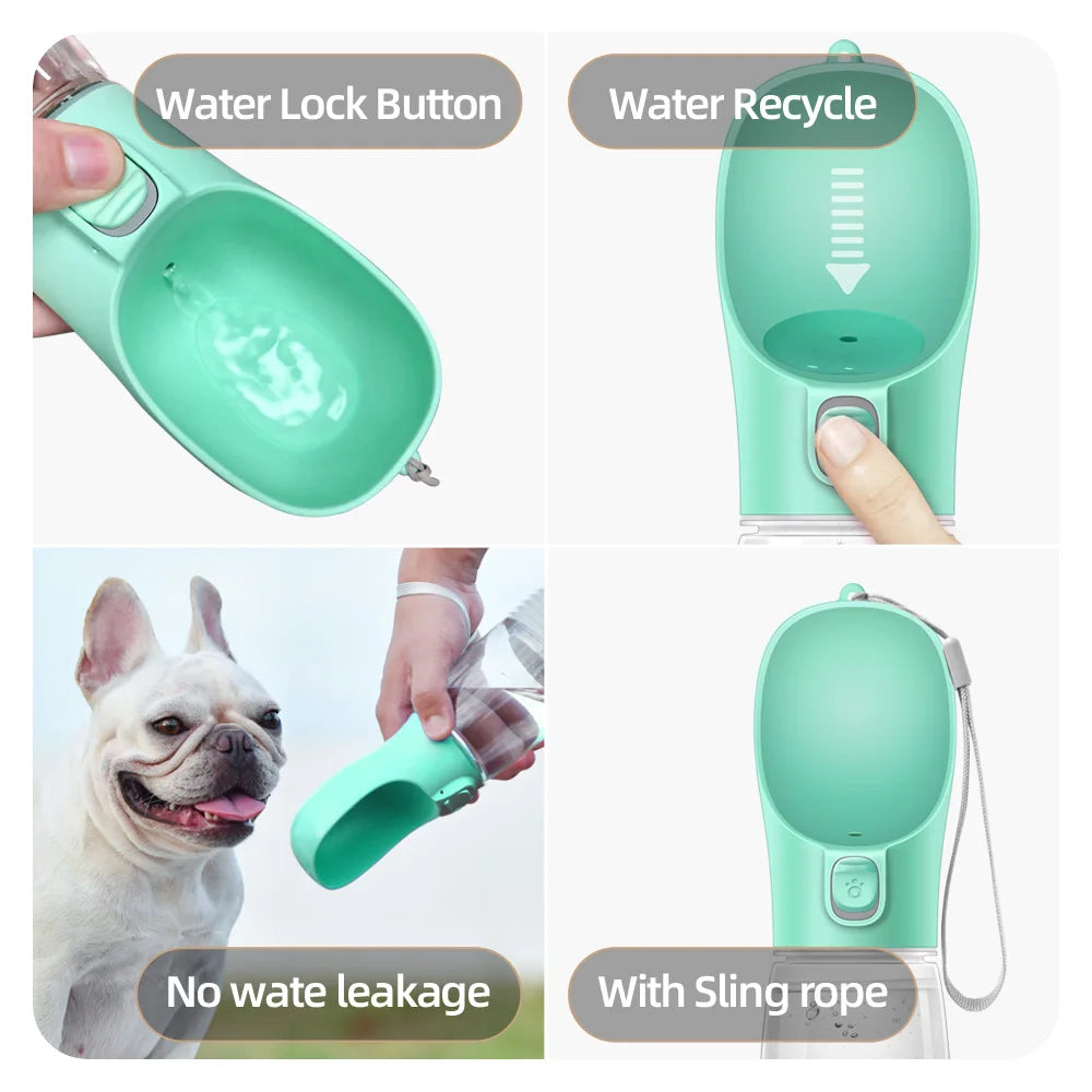 Dog Water Bottle For Pet Dogs Cats Water Feeder Bowls Outdoor