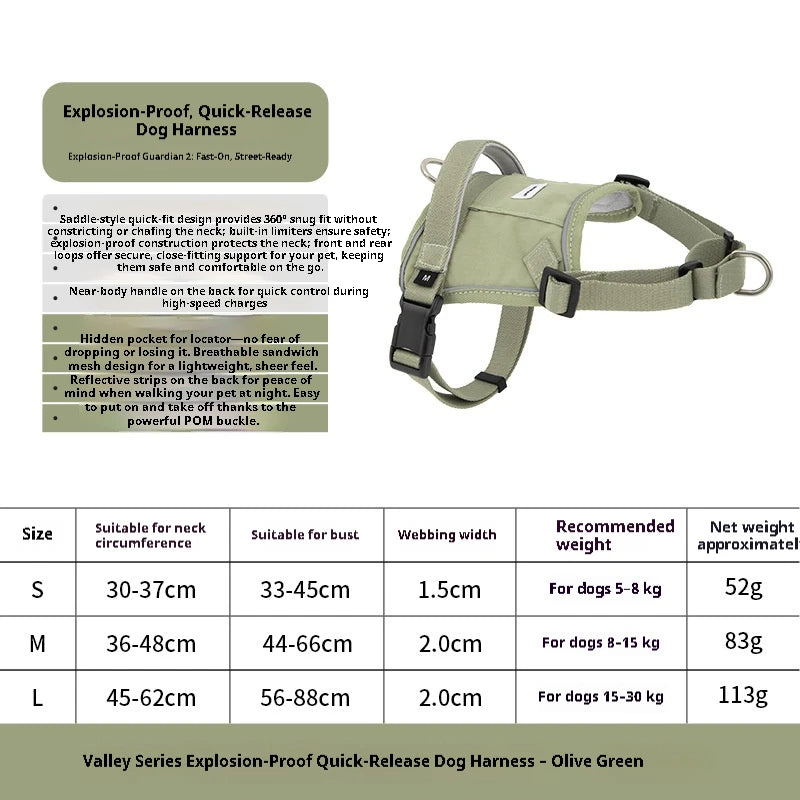 Dog Harness No Pull Easy On Escape Proof Adjustable Reflective Breathable