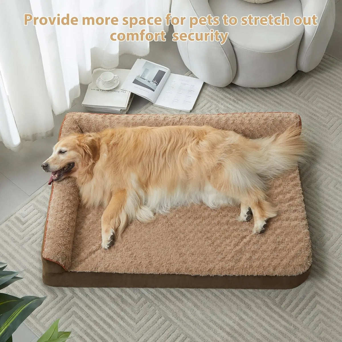 Orthopedic Dog Bed for Large Dogs – Waterproof Sofa-Style Bed