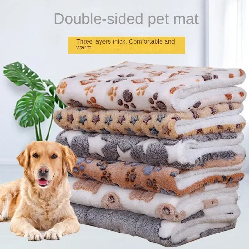Double-sided Pet Mat Mats Short Plush Pet Sleeping Bed for Cats