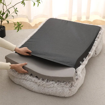 Luxury Winter Warm Large Dog Sofa Bed Dog Kneel Cat Mats House Cushion