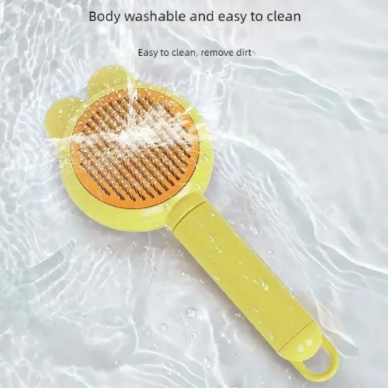 Self-Cleaning One-Button Dog Comb Pet Hair Remover