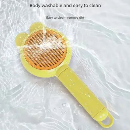 Self-Cleaning One-Button Dog Comb Pet Hair Remover
