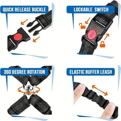 Dog Seat Belt for Car,Dog Car Harness Seatbelt Adjustable