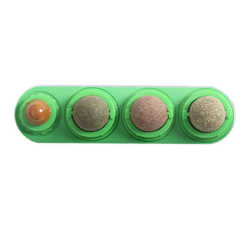 4 in 1 Rotating Catnip Silver Vine Ball Teeth Cleaning