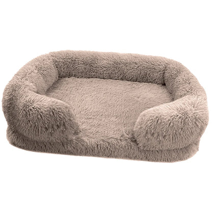 Plush Square Large Dog Bed for All Seasons, Comfortable and Soft Cat Sofa
