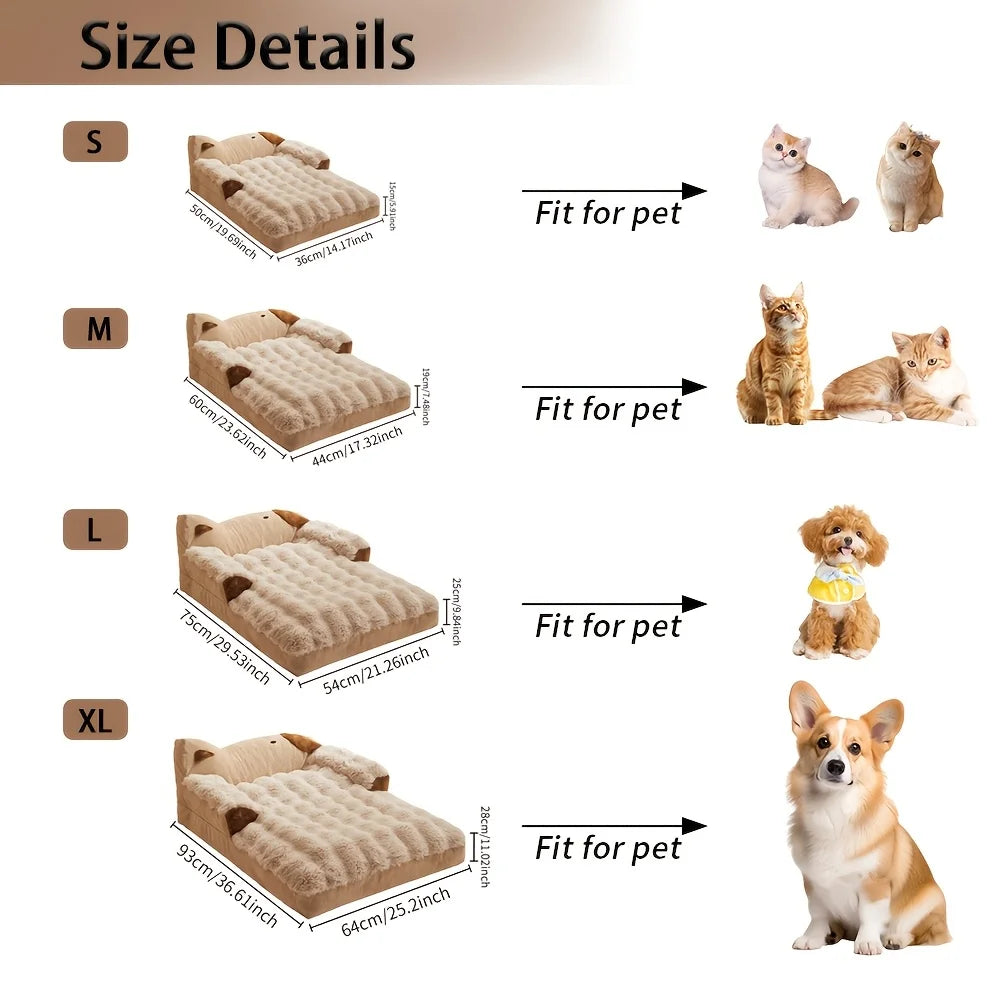Autumn Winter Warm Dog Bed Anti-Slip Large Space Removable
