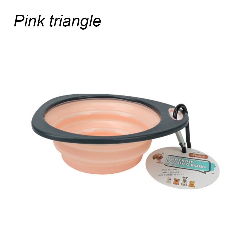 Pet Folding Silicone Bowl Collapsible Pet Outdoor