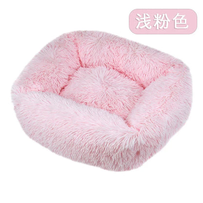 Dog Bed Super Soft Washable Long Plush Pet Kennel Deep Sleep Dog House Velvet Mats Sofa Pet Cat Bed For Dog Basket