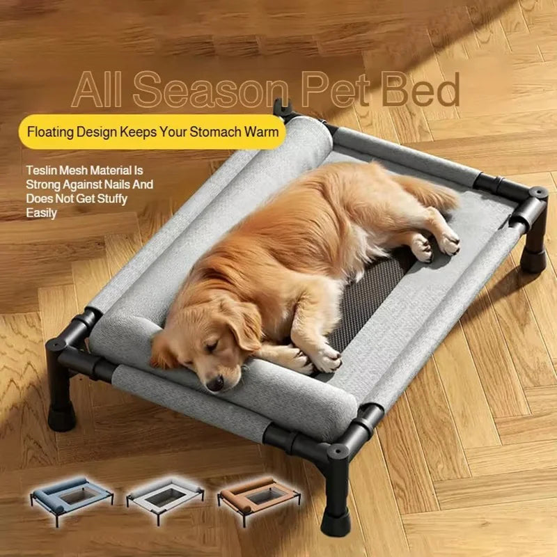 Elevated Dog Bed Detachable Washable Mesh Pet Cot Four Seasons