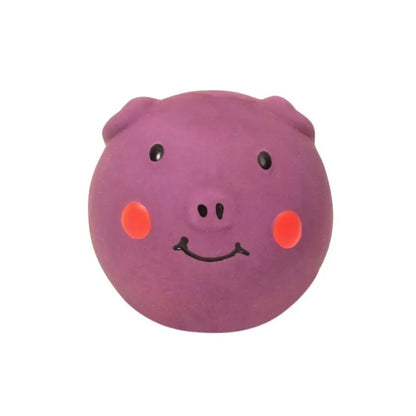 Pet Biting Toys Cartoon Latex Squeaky Dog Toys Soft Bite Resistant Pig Pet Squeaky Toys Colorful Doy Molar Self Happy