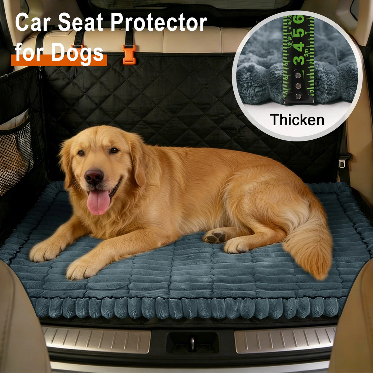 Backseat Dog Bed Mat for Car Dog Car Seat Cover for Back Seat