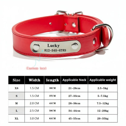 Personalized Name Carved Dog Collar ID Tag  Anti-lost Solid