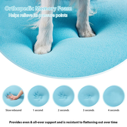 Orthopedic Memory Sponge Dog Bed with Universal C-Type Armrest