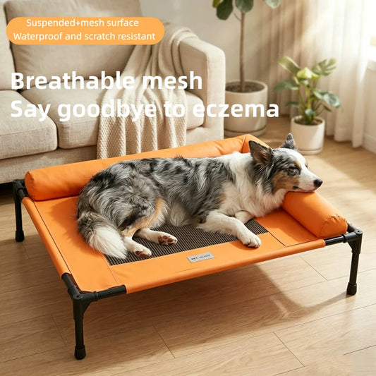 Breathable Mesh Elevated Pet Cot Medium Large Size Dog Cat Raised Bed