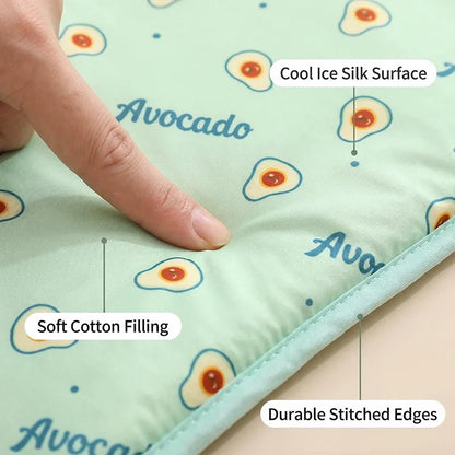 Summer Pet Ice Pad Cooling Mat Ice Silk Cushion Non Slip Washable
