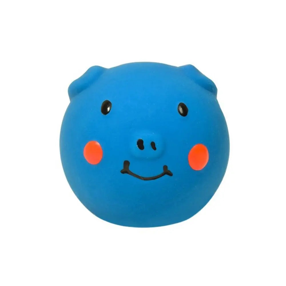 Pet Biting Toys Cartoon Latex Squeaky Dog Toys Soft Bite Resistant Pig Pet Squeaky Toys Colorful Doy Molar Self Happy