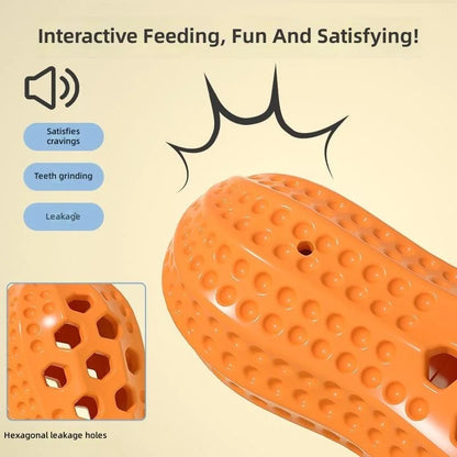 Molar Interactive Play Toy for Teeth Cleaning Pet Sound Peanut