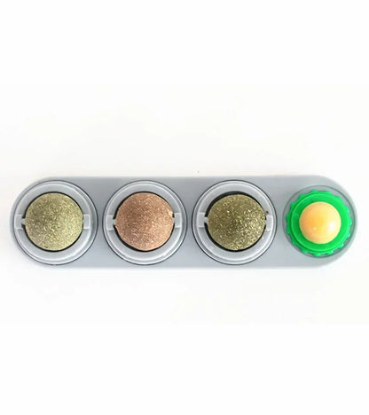 4 in 1 Rotating Catnip Silver Vine Ball Teeth Cleaning