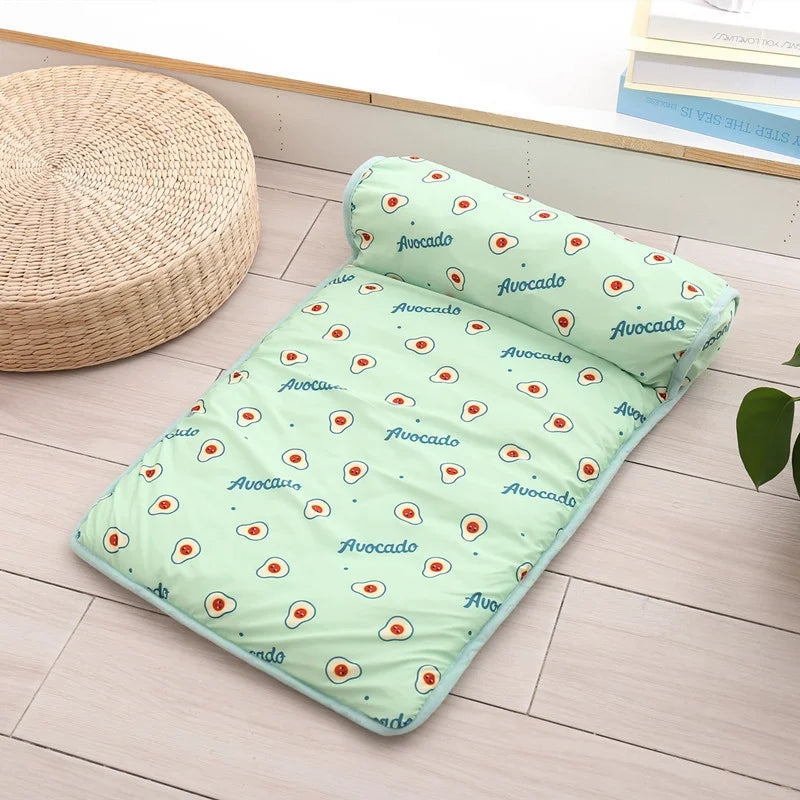 Cooling Dog Mat Summer Pad Breathable Pet Bed Sofa