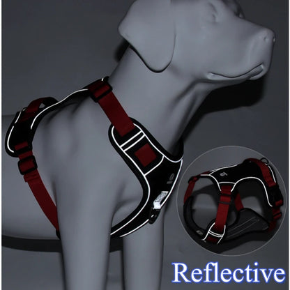 Reflective Dog Harness 1680D Waterproof Oxford Harness