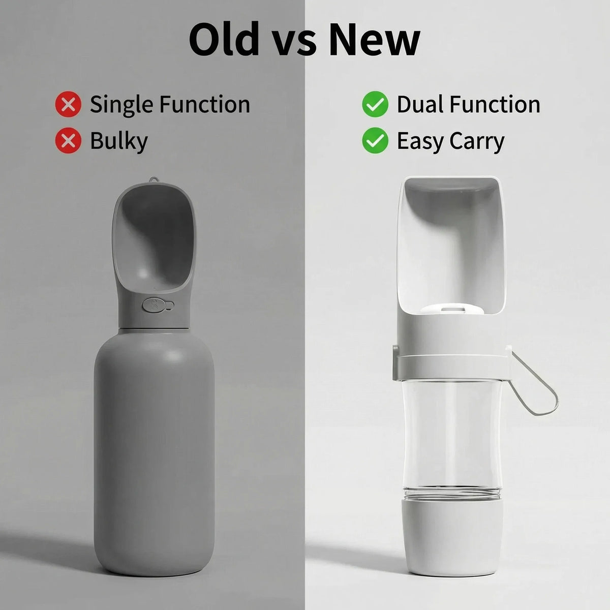 Leak-Proof Pet Travel Bottle Dual-Use Dog Water Dispenser