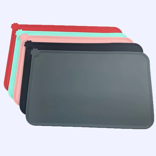 Waterproof Pet Mat Dog Cat Solid Color Silicone