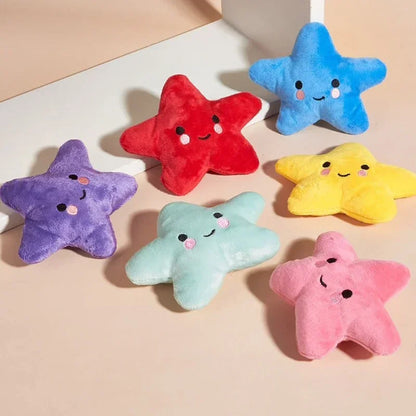 1pcs/pack Puppy Dog Plush Pentagram Squeaky