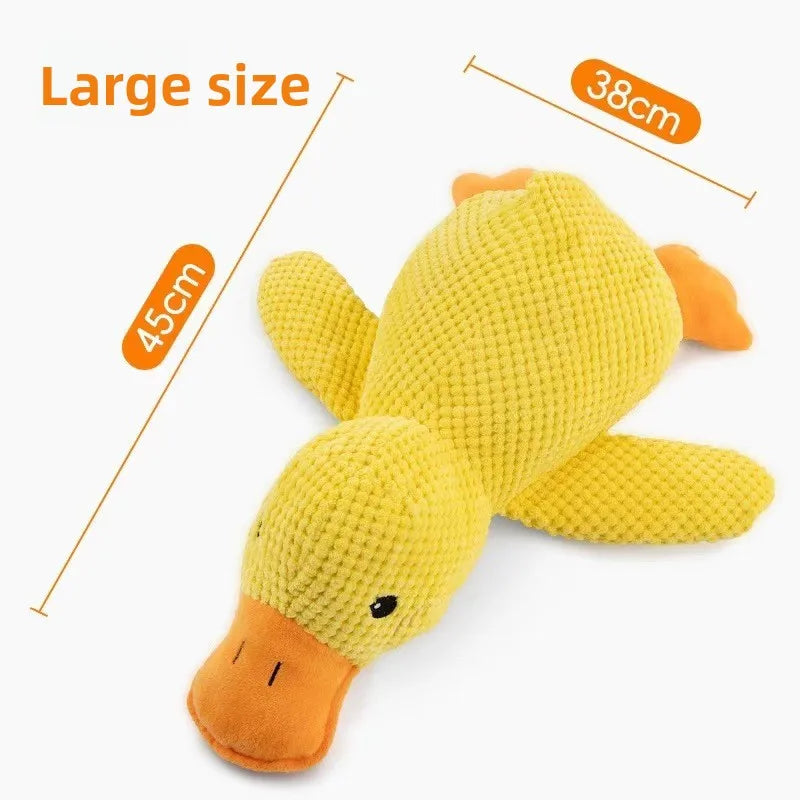 Bite Resistant Plush Dog Toy Duck Shape Interactive Chew Proof