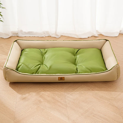Square Cute Waterproof Large Dog Bed Color Block Summer Cooling