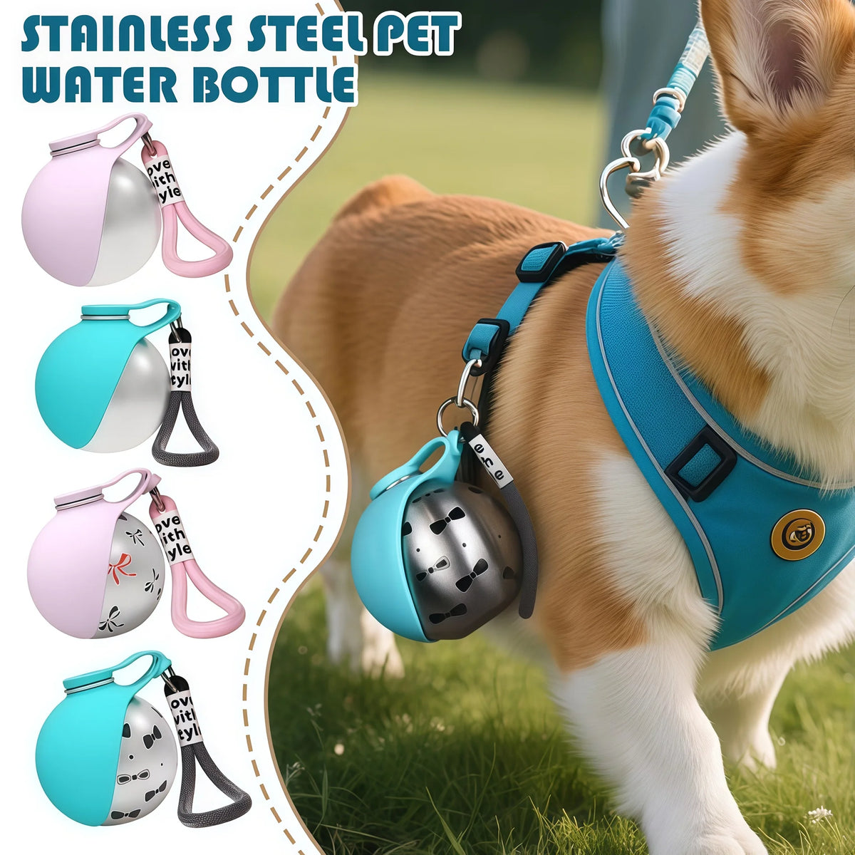 2-in-1 Portable Dog Water Bottle for Small Dogs
