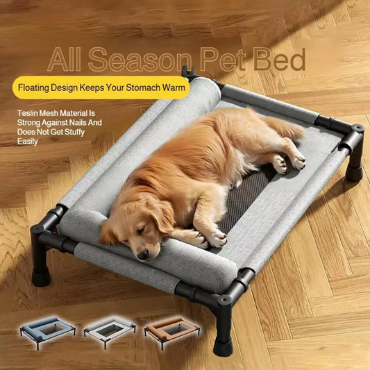 Raised Elevated Dog Cot Cooling Breathable Pet Bed