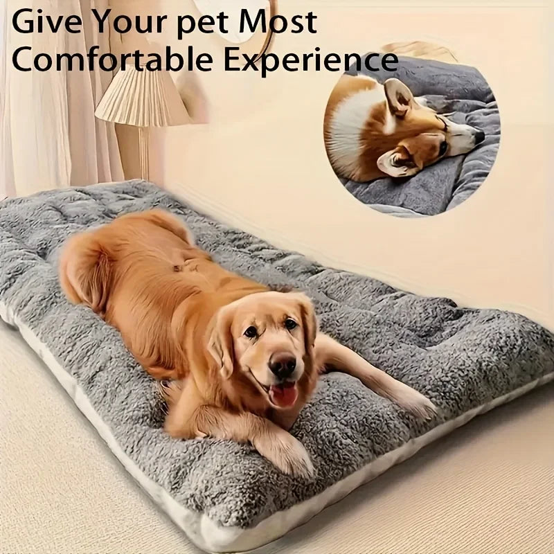 Oversized Plush Dog & Cat Bed, Sofa Crate Pad,