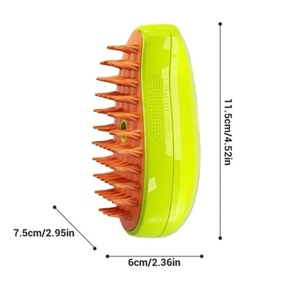 3 in 1 Pet Steam Brush Cat Dog Steamy Spray Massage