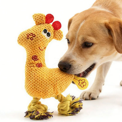 Puppy Kitten Interactive Plush Toy Squeaking Pet Chew Toy