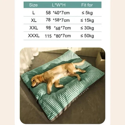 Big Dog Mat Corduroy Pad for Medium Large Dogs Oversize Pet Sleeping Bed