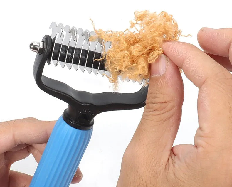 Dog Comb Knife Dogs Combs Double-sided Pet Hair Remover
