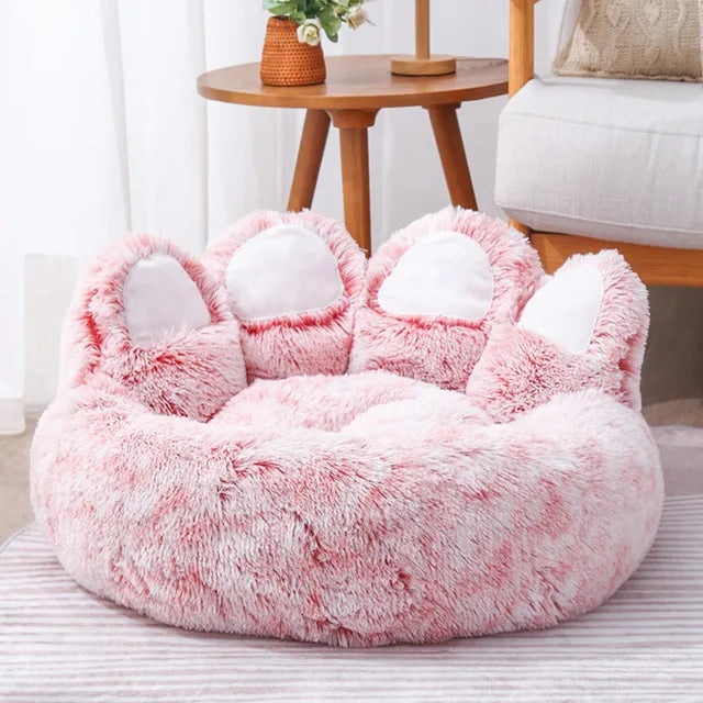 Dog Bed Cat Pet Sofa Cute Bear Paw Shape Comfortable