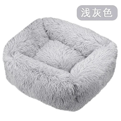 Dog Bed Super Soft Washable Long Plush Pet Kennel Deep Sleep Dog House Velvet Mats Sofa Pet Cat Bed For Dog Basket