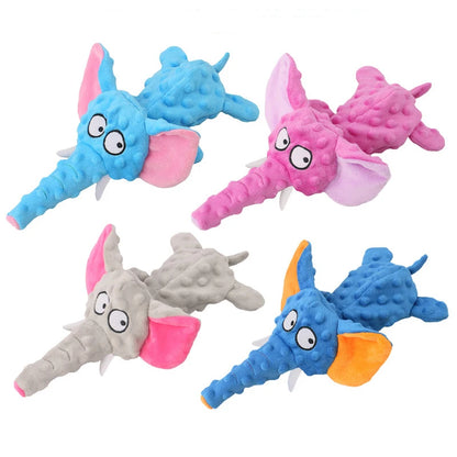 Elephant Soft Shell Plush Dog Toys Interactive Squeaky